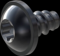 screw for plastic: Screw STS-plus KN6038 5x8 - T25 steel, hardened 10.9 Zinc-Nickel-plated,  baked, passivated black/ Cr-VI-free, sealed, 720 h until Fe-Corrosion