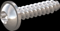 screw for plastic: Screw STS-plus KN6038 5x20 - T25 stainless-steel, A2 - 1.4567 Bright-pickled and passivated