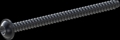 screw for plastic: Screw STS-plus KN6038 5x70 - T25 steel, hardened 10.9 Zinc-Nickel-plated,  baked, passivated black/ Cr-VI-free, sealed, 720 h until Fe-Corrosion