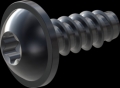 screw for plastic: Screw STS-plus KN6038 8x20 - T40 steel, hardened 10.9 Zinc-Nickel-plated,  baked, passivated black/ Cr-VI-free, sealed, 720 h until Fe-Corrosion