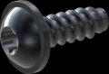 screw for plastic: Screw STS-plus KN6038 8x22 - T40 steel, hardened 10.9 Zinc-Nickel-plated,  baked, passivated black/ Cr-VI-free, sealed, 720 h until Fe-Corrosion