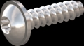 screw for plastic: Screw STS-plus KN6038 8x30 - T40 stainless-steel, A2 - 1.4567 Bright-pickled and passivated