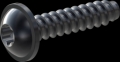 screw for plastic: Screw STS-plus KN6038 8x35 - T40 steel, hardened 10.9 Zinc-Nickel-plated,  baked, passivated black/ Cr-VI-free, sealed, 720 h until Fe-Corrosion