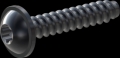 screw for plastic: Screw STS-plus KN6038 8x40 - T40 steel, hardened 10.9 Zinc-Nickel-plated,  baked, passivated black/ Cr-VI-free, sealed, 720 h until Fe-Corrosion