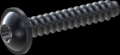 screw for plastic: Screw STS-plus KN6038 8x45 - T40 steel, hardened 10.9 Zinc-Nickel-plated,  baked, passivated black/ Cr-VI-free, sealed, 720 h until Fe-Corrosion