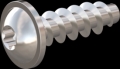 screw for plastic: Screw STS KN1038 2.5x8 - T6 stainless-steel, A2 - 1.4567 Bright-pickled and passivated