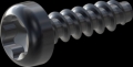 screw for plastic: Screw STS-plus KN6039 1x3.5 - T3 steel, hardened 10.9 Zinc-Nickel-plated,  baked, passivated black/ Cr-VI-free, sealed, 720 h until Fe-Corrosion