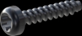 screw for plastic: Screw STS-plus KN6039 1.2x6 - T3 steel, hardened 10.9 Zinc-Nickel-plated,  baked, passivated black/ Cr-VI-free, sealed, 720 h until Fe-Corrosion