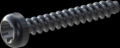 screw for plastic: Screw STS-plus KN6039 1.2x8 - T3 steel, hardened 10.9 Zinc-Nickel-plated,  baked, passivated black/ Cr-VI-free, sealed, 720 h until Fe-Corrosion