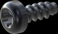 screw for plastic: Screw STS-plus KN6039 1.4x3.5 - T3 steel, hardened 10.9 Zinc-Nickel-plated,  baked, passivated black/ Cr-VI-free, sealed, 720 h until Fe-Corrosion