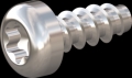 screw for plastic: Screw STS-plus KN6039 1.4x3.5 - T3 stainless-steel, A2 - 1.4567 Bright-pickled and passivated