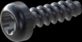 screw for plastic: Screw STS-plus KN6039 1.4x4.5 - T3 steel, hardened 10.9 Zinc-Nickel-plated,  baked, passivated black/ Cr-VI-free, sealed, 720 h until Fe-Corrosion