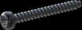 screw for plastic: Screw STS-plus KN6039 1.4x12 - T3 steel, hardened 10.9 Zinc-Nickel-plated,  baked, passivated black/ Cr-VI-free, sealed, 720 h until Fe-Corrosion