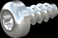 screw for plastic: Screw STS-plus KN6039 1.6x3.5 - T5 steel, hardened 10.9 zinc-plated 5-7 ?m, baked, blue / transparent passivated