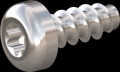screw for plastic: Screw STS-plus KN6039 1.6x4 - T5 stainless-steel, A2 - 1.4567 Bright-pickled and passivated