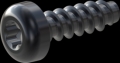 screw for plastic: Screw STS-plus KN6039 1.6x5 - T5 steel, hardened 10.9 Zinc-Nickel-plated,  baked, passivated black/ Cr-VI-free, sealed, 720 h until Fe-Corrosion