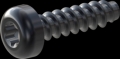 screw for plastic: Screw STS-plus KN6039 1.6x6 - T5 steel, hardened 10.9 Zinc-Nickel-plated,  baked, passivated black/ Cr-VI-free, sealed, 720 h until Fe-Corrosion