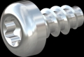screw for plastic: Screw STS-plus KN6039 1.8x3.5 - T6 steel, hardened 10.9 zinc-plated 5-7 ?m, baked, blue / transparent passivated
