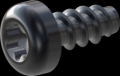 screw for plastic: Screw STS-plus KN6039 1.8x4 - T6 steel, hardened 10.9 Zinc-Nickel-plated,  baked, passivated black/ Cr-VI-free, sealed, 720 h until Fe-Corrosion