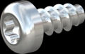 screw for plastic: Screw STS-plus KN6039 1.8x4 - T6 steel, hardened 10.9 zinc-plated 5-7 ?m, baked, blue / transparent passivated
