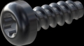 screw for plastic: Screw STS-plus KN6039 1.8x5 - T6 steel, hardened 10.9 Zinc-Nickel-plated,  baked, passivated black/ Cr-VI-free, sealed, 720 h until Fe-Corrosion