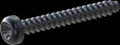 screw for plastic: Screw STS-plus KN6039 1.8x14 - T6 steel, hardened 10.9 Zinc-Nickel-plated,  baked, passivated black/ Cr-VI-free, sealed, 720 h until Fe-Corrosion