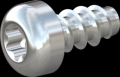 screw for plastic: Screw STS-plus KN6039 2x4 - T6 steel, hardened 10.9 zinc-plated 5-7 ?m, baked, blue / transparent passivated