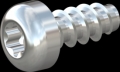 screw for plastic: Screw STS-plus KN6039 2x4.5 - T6 steel, hardened 10.9 zinc-plated 5-7 ?m, baked, blue / transparent passivated