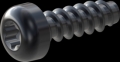 screw for plastic: Screw STS-plus KN6039 2x6 - T6 steel, hardened 10.9 Zinc-Nickel-plated,  baked, passivated black/ Cr-VI-free, sealed, 720 h until Fe-Corrosion