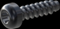 screw for plastic: Screw STS-plus KN6039 2x7 - T6 steel, hardened 10.9 Zinc-Nickel-plated,  baked, passivated black/ Cr-VI-free, sealed, 720 h until Fe-Corrosion