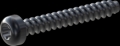 screw for plastic: Screw STS-plus KN6039 2x14 - T6 steel, hardened 10.9 Zinc-Nickel-plated,  baked, passivated black/ Cr-VI-free, sealed, 720 h until Fe-Corrosion