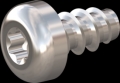 screw for plastic: Screw STS-plus KN6039 2.2x4 - T6 stainless-steel, A2 - 1.4567 Bright-pickled and passivated