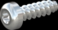 screw for plastic: Screw STS-plus KN6039 2.2x7 - T6 steel, hardened 10.9 zinc-plated 5-7 ?m, baked, blue / transparent passivated