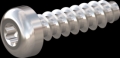 screw for plastic: Screw STS-plus KN6039 2.2x8 - T6 stainless-steel, A2 - 1.4567 Bright-pickled and passivated