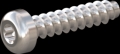 screw for plastic: Screw STS-plus KN6039 2.2x10 - T6 stainless-steel, A2 - 1.4567 Bright-pickled and passivated