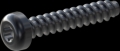 screw for plastic: Screw STS-plus KN6039 2.2x12 - T6 steel, hardened 10.9 Zinc-Nickel-plated,  baked, passivated black/ Cr-VI-free, sealed, 720 h until Fe-Corrosion