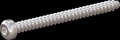 screw for plastic: Screw STS-plus KN6039 2.2x25 - T6 stainless-steel, A2 - 1.4567 Bright-pickled and passivated