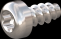 screw for plastic: Screw STS-plus KN6039 2.5x5 - T8 stainless-steel, A2 - 1.4567 Bright-pickled and passivated