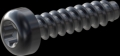 screw for plastic: Screw STS-plus KN6039 2.5x10 - T8 steel, hardened 10.9 Zinc-Nickel-plated,  baked, passivated black/ Cr-VI-free, sealed, 720 h until Fe-Corrosion