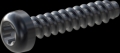 screw for plastic: Screw STS-plus KN6039 2.5x12 - T8 steel, hardened 10.9 Zinc-Nickel-plated,  baked, passivated black/ Cr-VI-free, sealed, 720 h until Fe-Corrosion