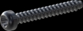 screw for plastic: Screw STS-plus KN6039 2.5x18 - T8 steel, hardened 10.9 Zinc-Nickel-plated,  baked, passivated black/ Cr-VI-free, sealed, 720 h until Fe-Corrosion