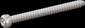 screw for plastic: Screw STS-plus KN6039 2.5x30 - T8 stainless-steel, A2 - 1.4567 Bright-pickled and passivated