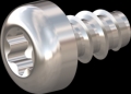 screw for plastic: Screw STS-plus KN6039 3x5 - T10 stainless-steel, A2 - 1.4567 Bright-pickled and passivated