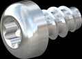 screw for plastic: Screw STS-plus KN6039 3x5 - T10 steel, hardened 10.9 zinc-plated 5-7 ?m, baked, blue / transparent passivated