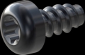screw for plastic: Screw STS-plus KN6039 3x6 - T10 steel, hardened 10.9 Zinc-Nickel-plated,  baked, passivated black/ Cr-VI-free, sealed, 720 h until Fe-Corrosion