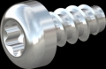 screw for plastic: Screw STS-plus KN6039 3x6 - T10 steel, hardened 10.9 zinc-plated 5-7 ?m, baked, blue / transparent passivated
