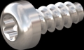 screw for plastic: Screw STS-plus KN6039 3x7 - T10 stainless-steel, A2 - 1.4567 Bright-pickled and passivated