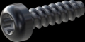 screw for plastic: Screw STS-plus KN6039 3x10 - T10 steel, hardened 10.9 Zinc-Nickel-plated,  baked, passivated black/ Cr-VI-free, sealed, 720 h until Fe-Corrosion