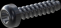 screw for plastic: Screw STS-plus KN6039 3x12 - T10 steel, hardened 10.9 Zinc-Nickel-plated,  baked, passivated black/ Cr-VI-free, sealed, 720 h until Fe-Corrosion