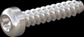 screw for plastic: Screw STS-plus KN6039 3x14 - T10 stainless-steel, A2 - 1.4567 Bright-pickled and passivated